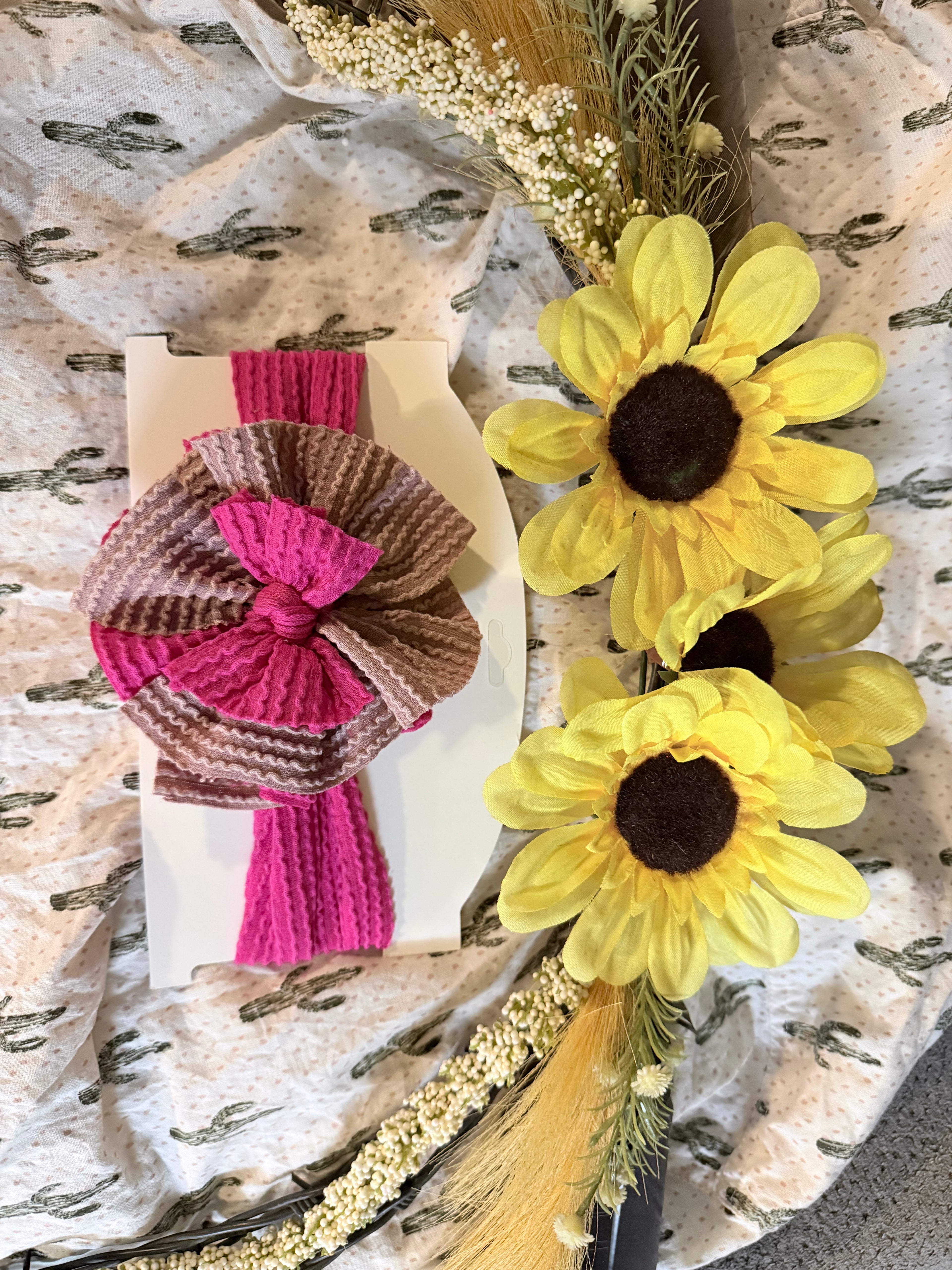 Two tone pink tie headwrap