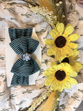 Blue head wrap with center gem
