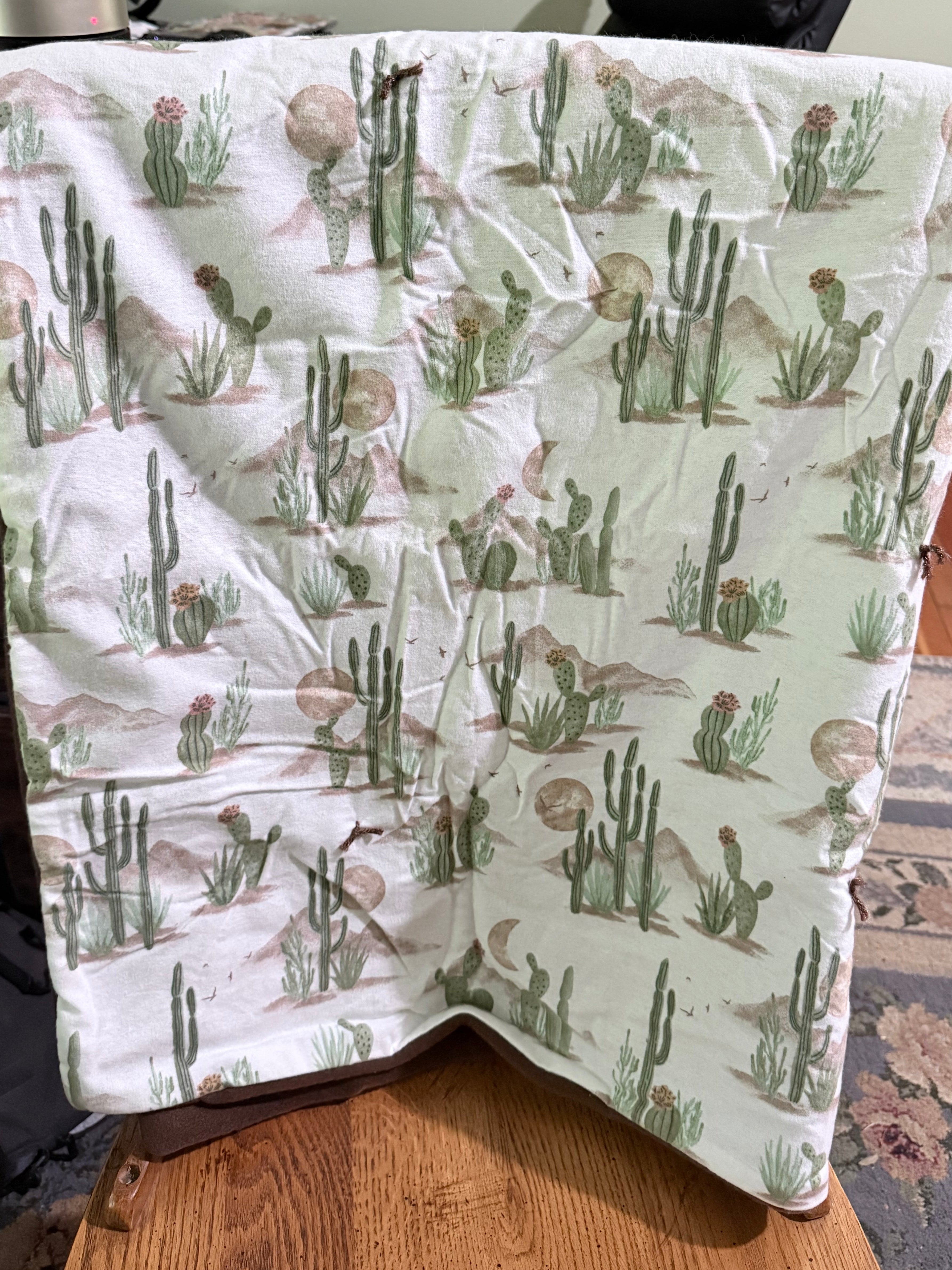 Cactus fleece lap blanket- 2.5x4