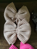 Medium Light pink hair tie piggies