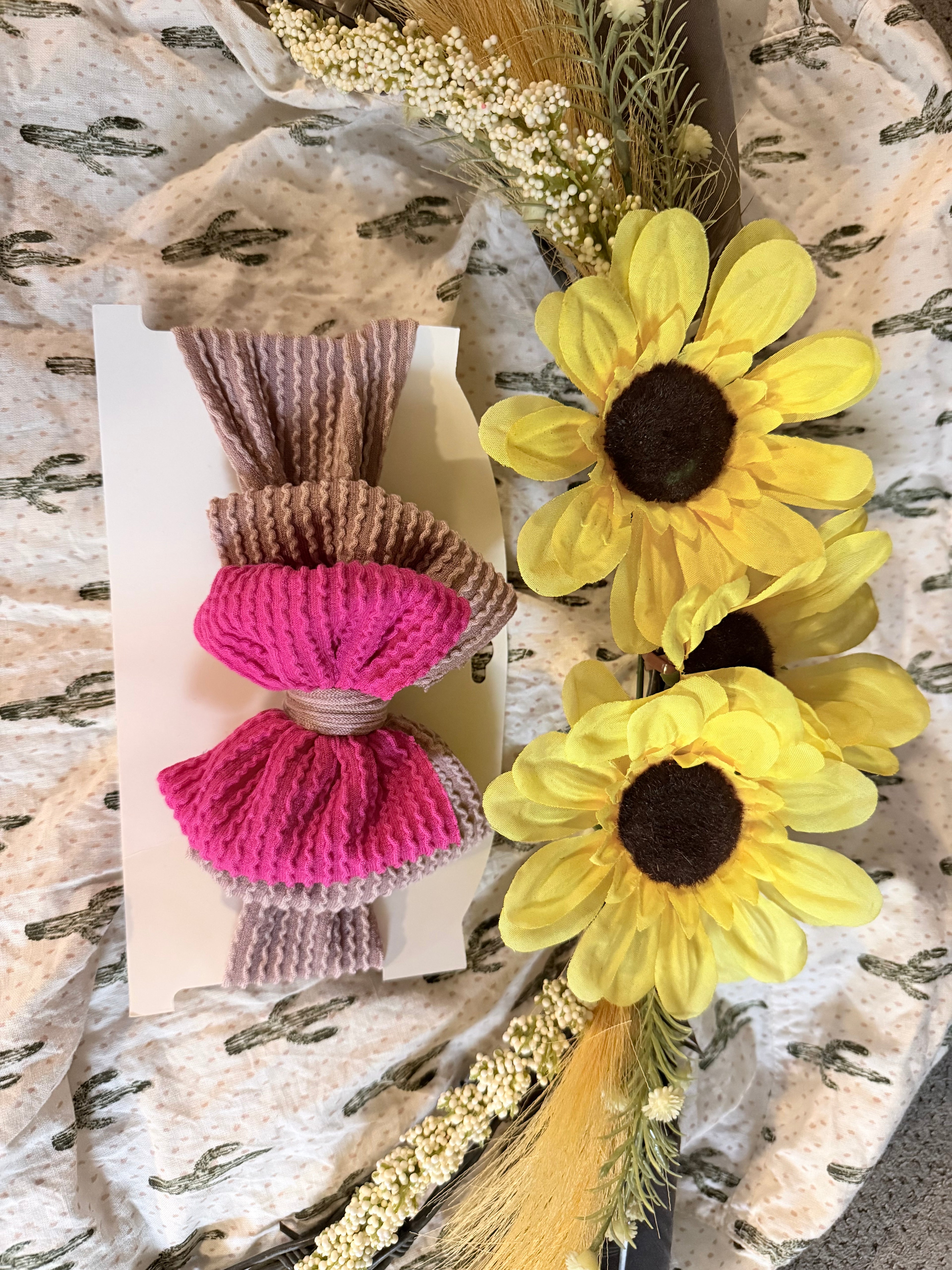 Two tone pink head wrap