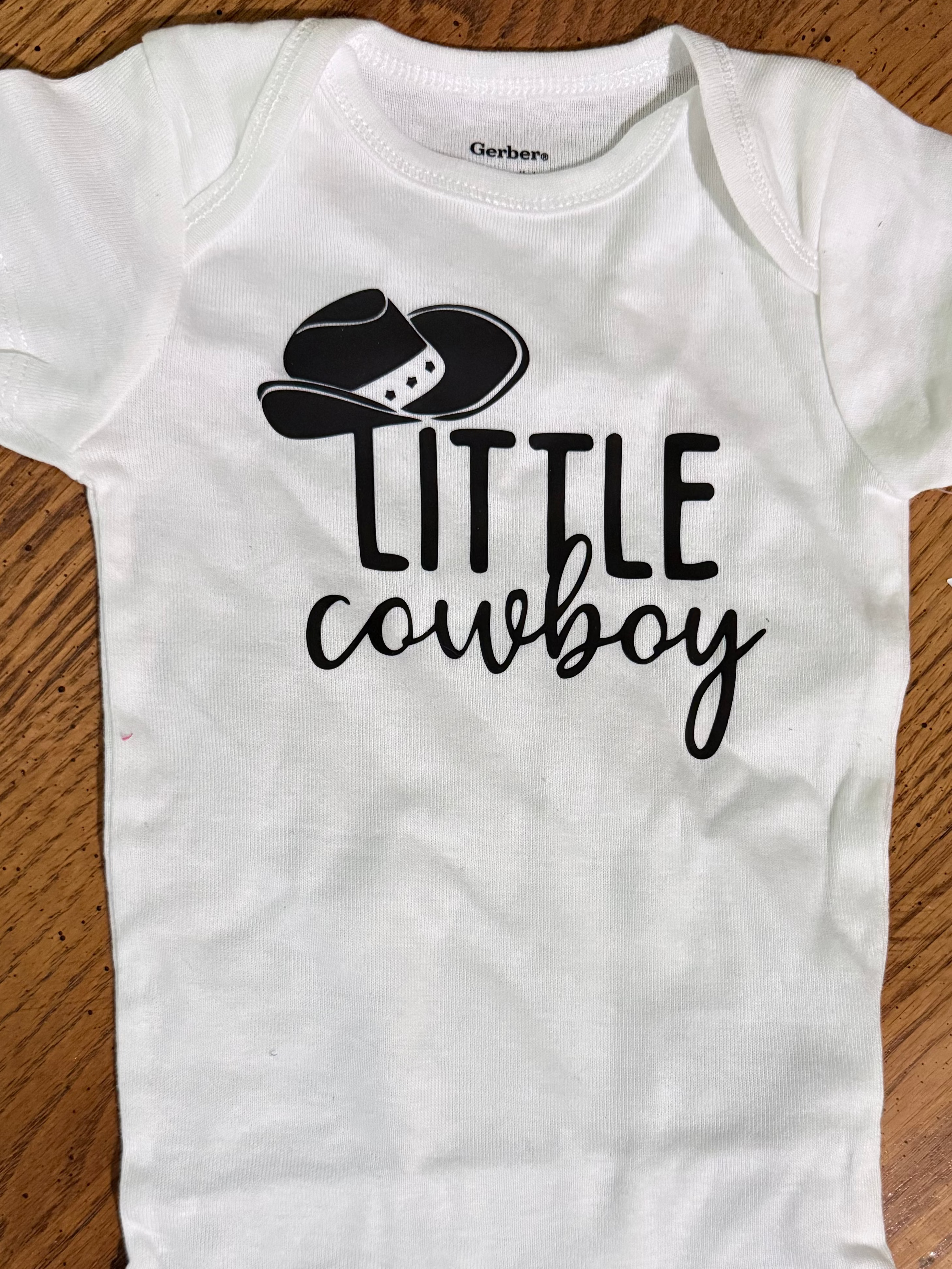 Short Sleeve onsie- little cowboy